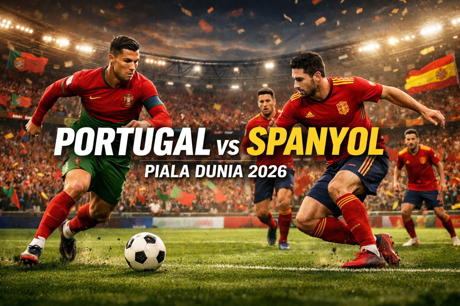 Jalalive Jadi Pilihan Streaming Portugal vs Spanyol Piala Dunia 2026 Dini Hari Ini Pukul 02.00 WIB dalam Duel Penuh Ambisi Lolos ke Perempat Final