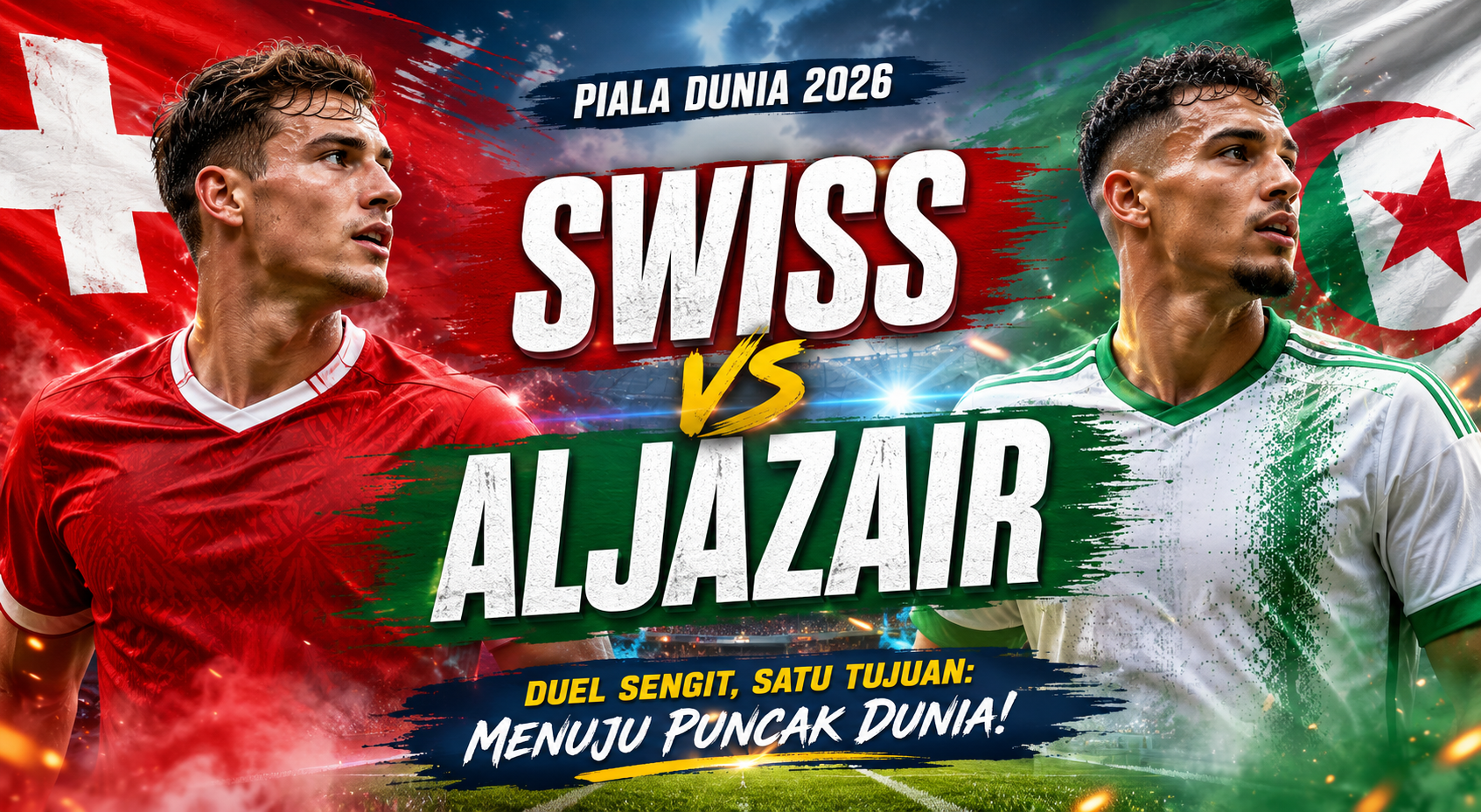 Jalalive : Swiss vs Aljazair Berebut Tiket Perempat Final di Piala Dunia 2026 Pagi Ini Pukul 10.00 WIB