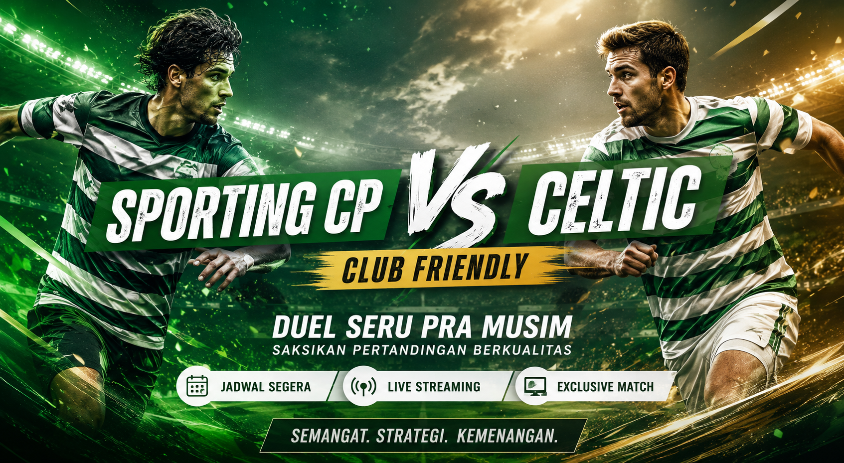 Pertandingan Sporting CP melawan Celtic Menjadi Salah Satu Club Friendly yang Paling Banyak Dinantikan Dini Hari Ini Bersama Jalalive