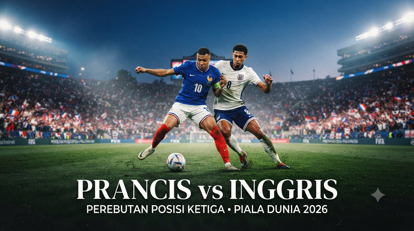 Saksikan Ketegangan Prancis vs Inggris Perebutan Posisi Ketiga Piala Dunia 2026 Besok Subuh Pukul 04.00 WIB Lewat Live Streaming Jalalive